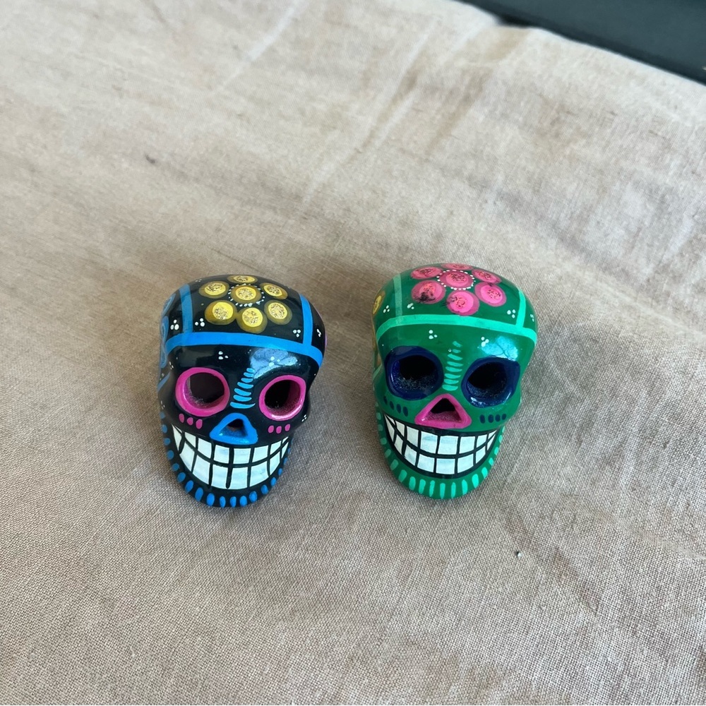 Hand painted Mexican skulls‎ Dia del muertos​
